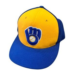 American Needle Milwaukee Brewers Cooperstown 1978 MLB Hat Cap Blue Yellow Wool